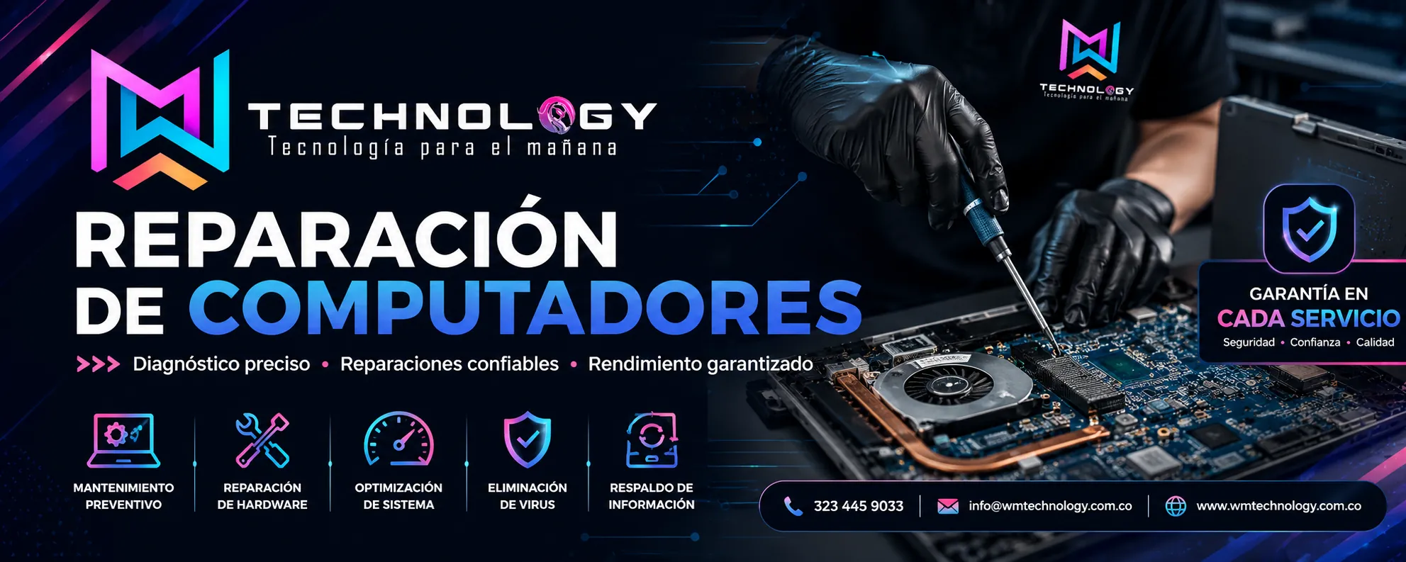Reparación de computadores en Buenaventura - Diagnóstico preciso y garantía en cada servicio - WM Technology